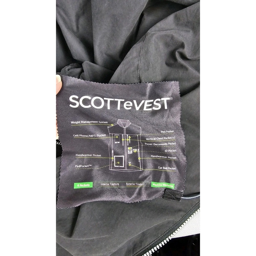 Scottevest Vest Mens Extra Large Black Many Pockets Travel Hiking Traveling XL - Picture 14 of 15